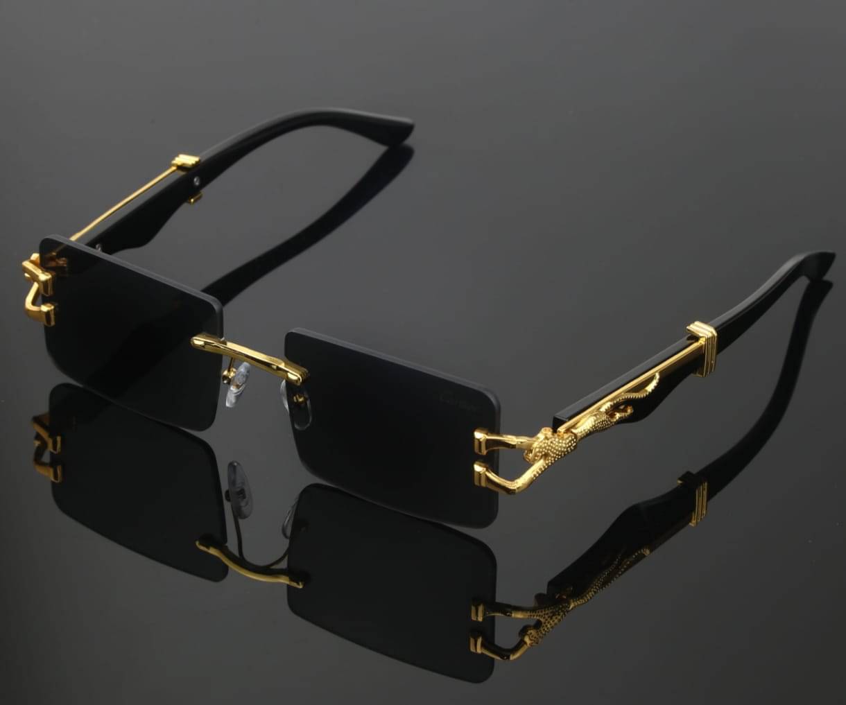     			AMAZEA Black Rectangular Sunglasses ( Pack of 1 )