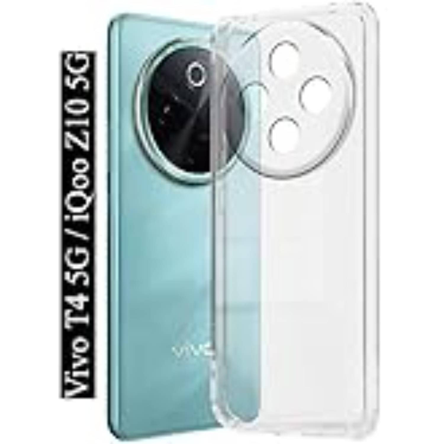     			ANDVYA Plain Cases Compatible For Silicon Vivo Y300 ( Pack of 1 )