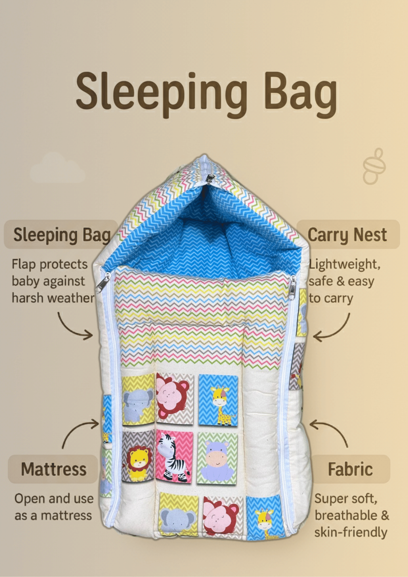     			Arvi Ent Multicolor Baby Sleeping Bag