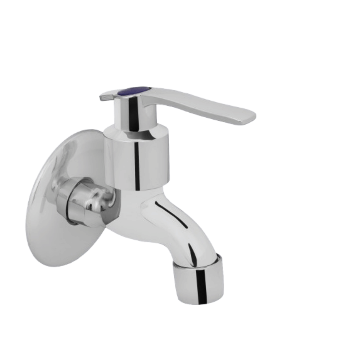 BATHONIX S.S Spoon Bib Cock Tap with Wall Flange - 1pcs Steel Bathroom Tap (Bib Cock)
