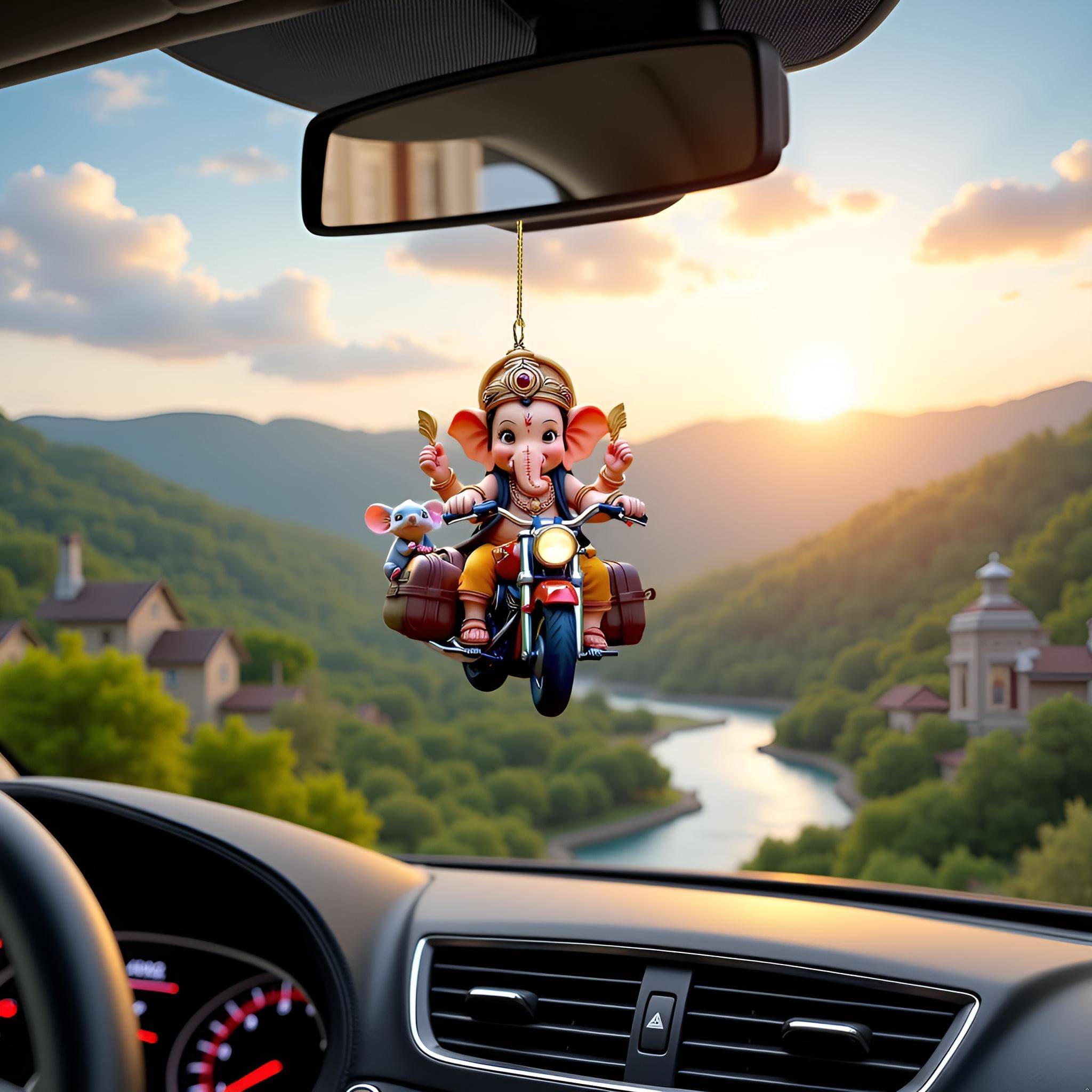 Dealseven Fashion Polyresin Car Hanging For Car ( Pack of 1 ) Dealseven Fashion Polyresin Car Hanging For Car ( Pack of 1 )