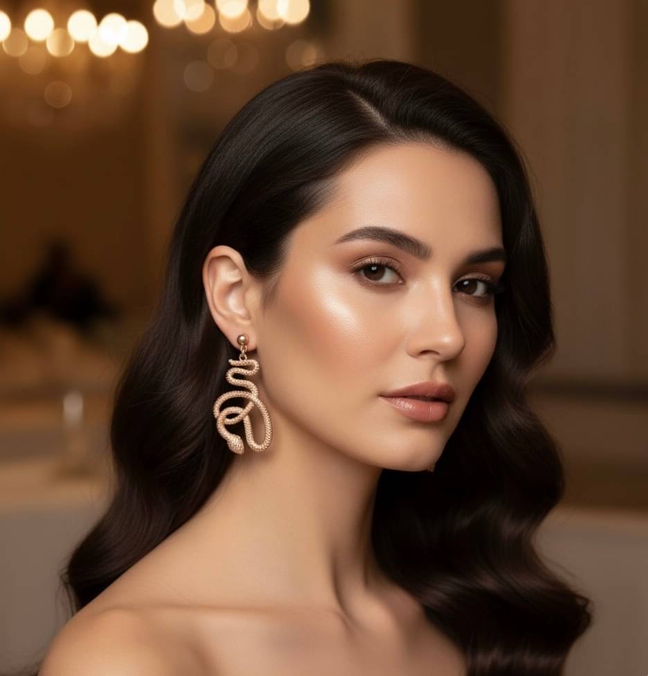     			Generic Rose Gold Drop Earrings ( Pack of 1 )