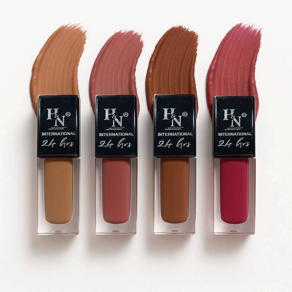 HighLight Nails Multi Matte Long Lasting Liquid Lipstick ( Pack of 4 )     			HighLight Nails Multi Matte Long Lasting Liquid Lipstick ( Pack of 4 )