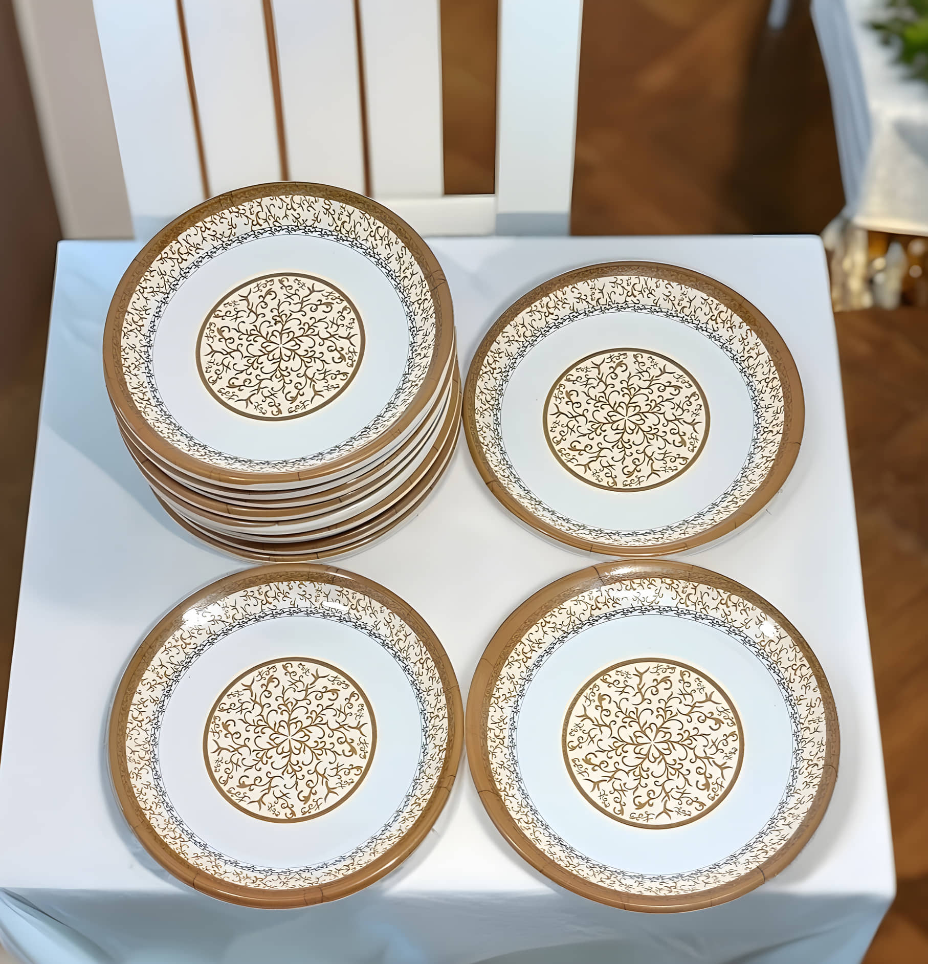 Inpro 12 Pcs Melamine Multi Color Quarter Plate