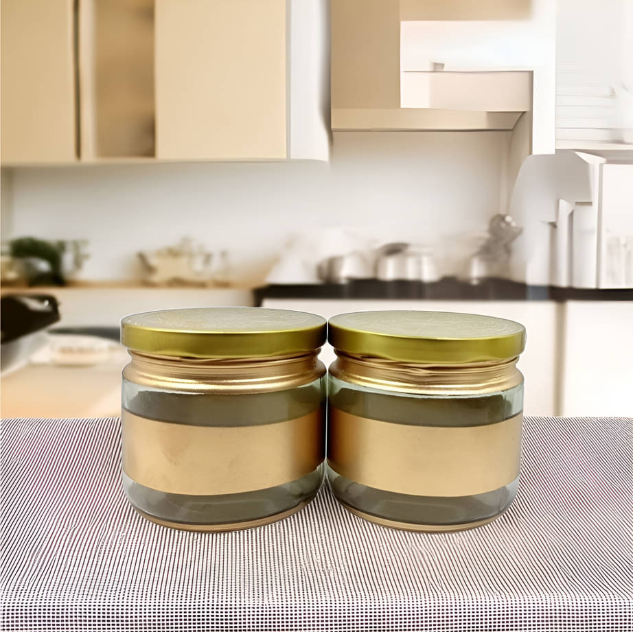     			Inpro leakproof glass jar Glass Gold Utility Container ( Set of 2 )