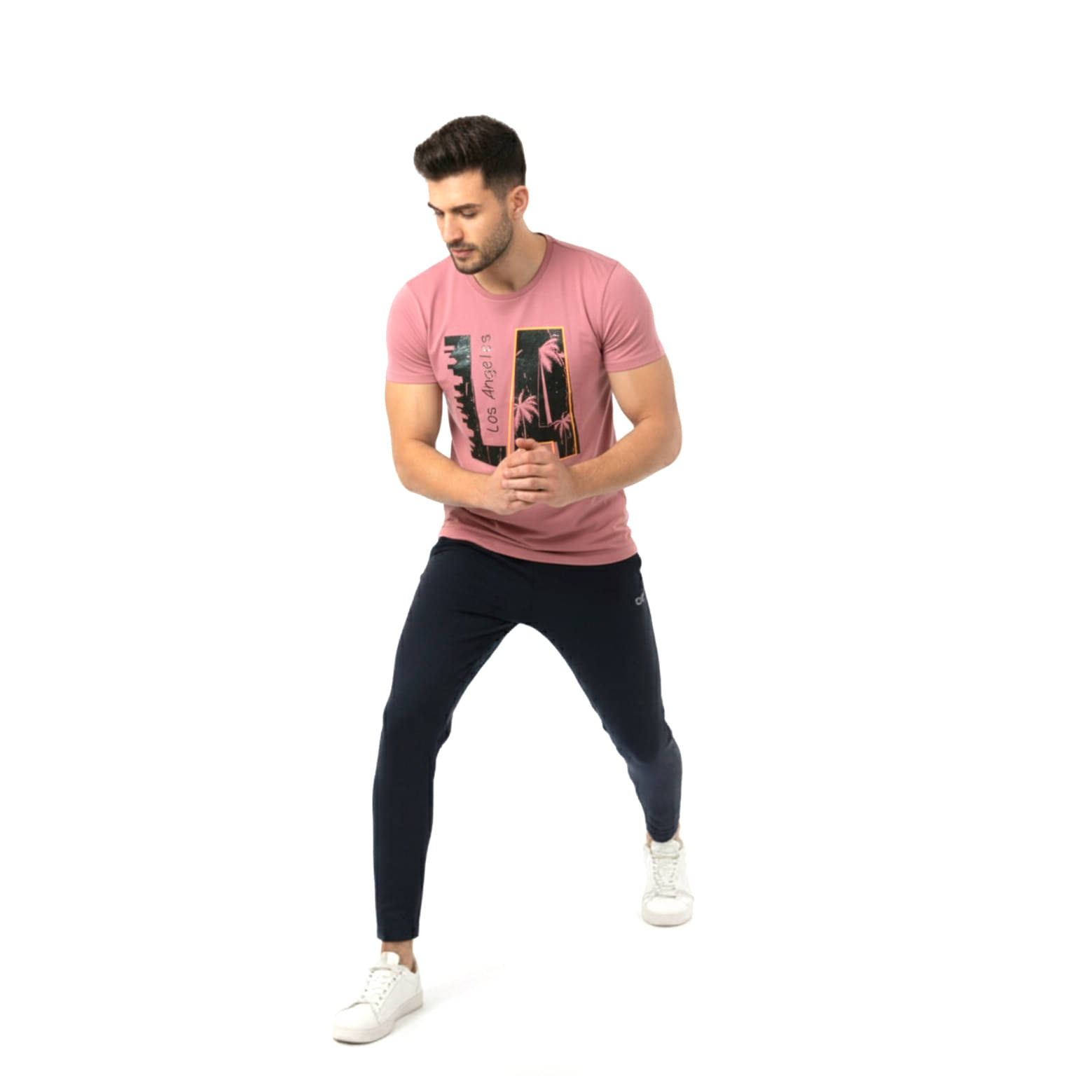 KWINGS Men 100% Cotton Regular Fit Solid T-Shirt ( Peach ) KWINGS Men 100% Cotton Regular Fit Solid T-Shirt ( Peach )