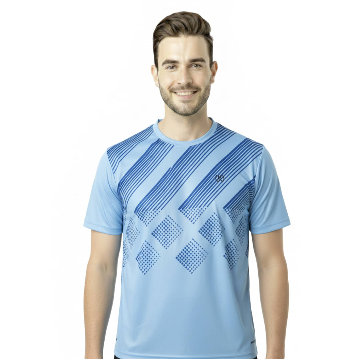     			KWINGS Men Cotton Flex Regular Fit Printed T-Shirt ( Blue )