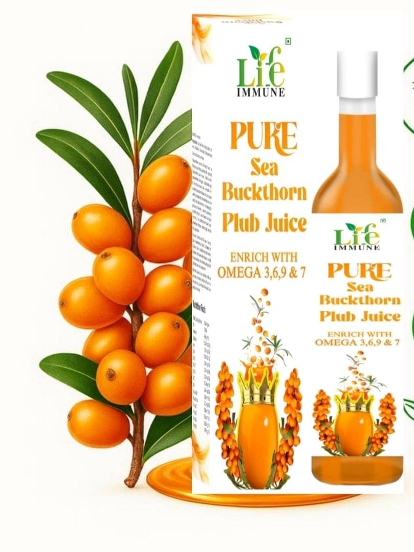     			Life immune Pure Sea Buckthorn plub juice immunity booster 1000 ml (Pack of 1)