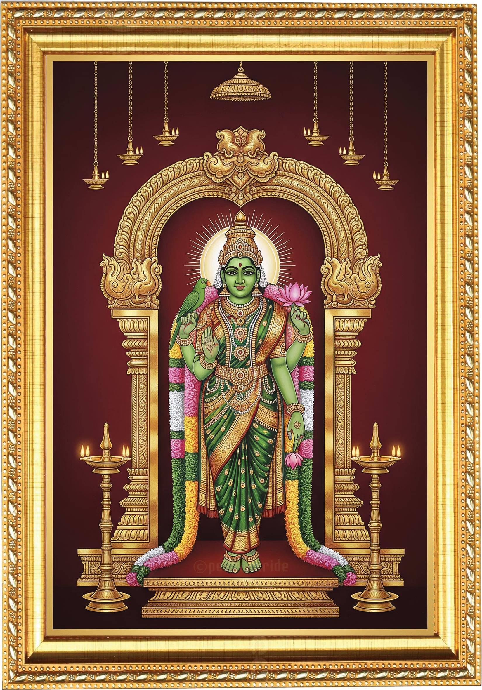 Madurai Meenakshi Amman I Meenakshi I Spiritual I Premium wooden Matte Poster Photo Frame (Multicolor ,10X13 Inches) Madurai Meenakshi Amman I Meenakshi I Spiritual I Premium wooden Matte Poster Photo Frame (Multicolor ,10X13 Inches)