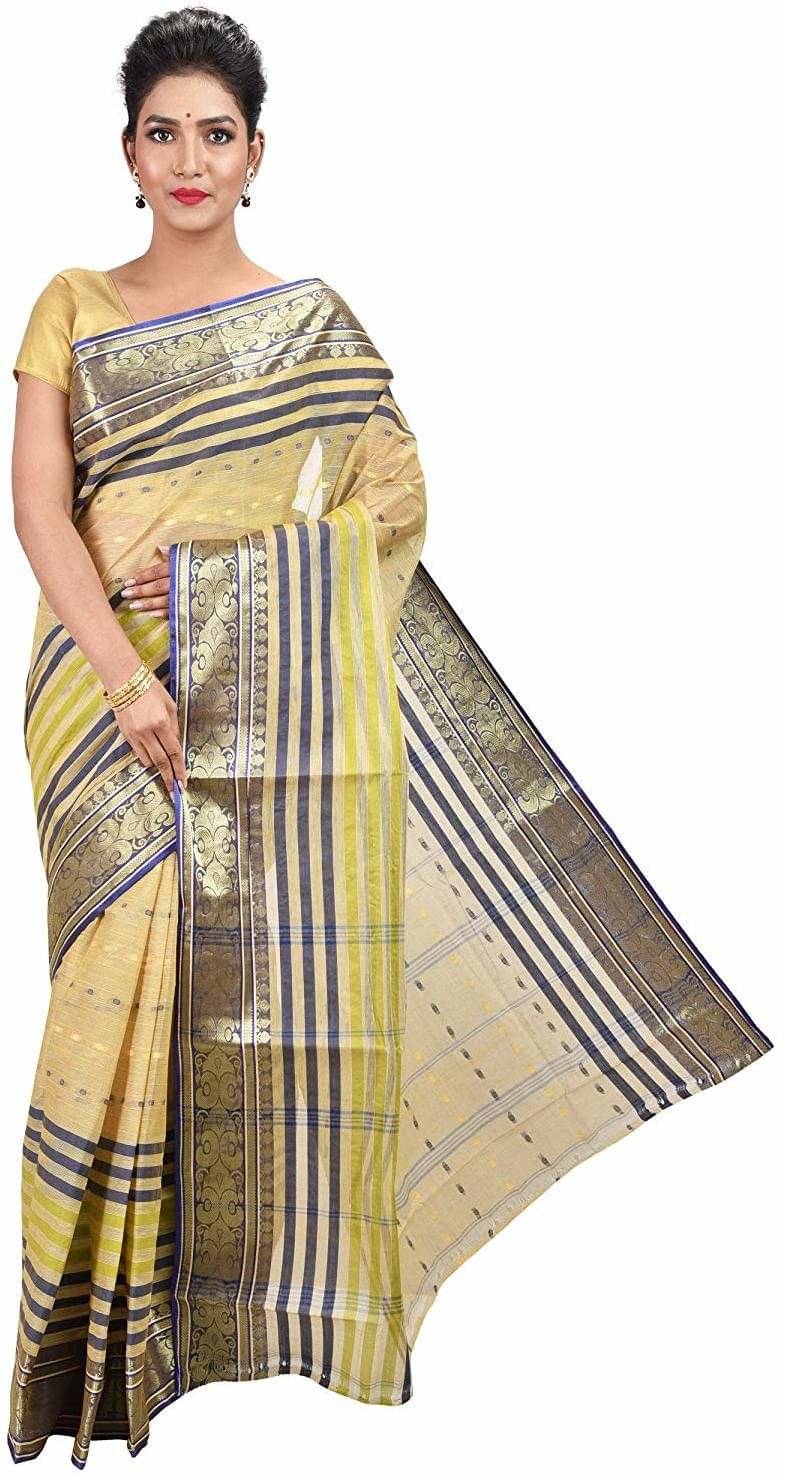 RAJ SAREE HOUSE Cotton Self Design Tant Saree Without Blouse Piece ( Multicolor ) RAJ SAREE HOUSE Cotton Self Design Tant Saree Without Blouse Piece ( Multicolor )