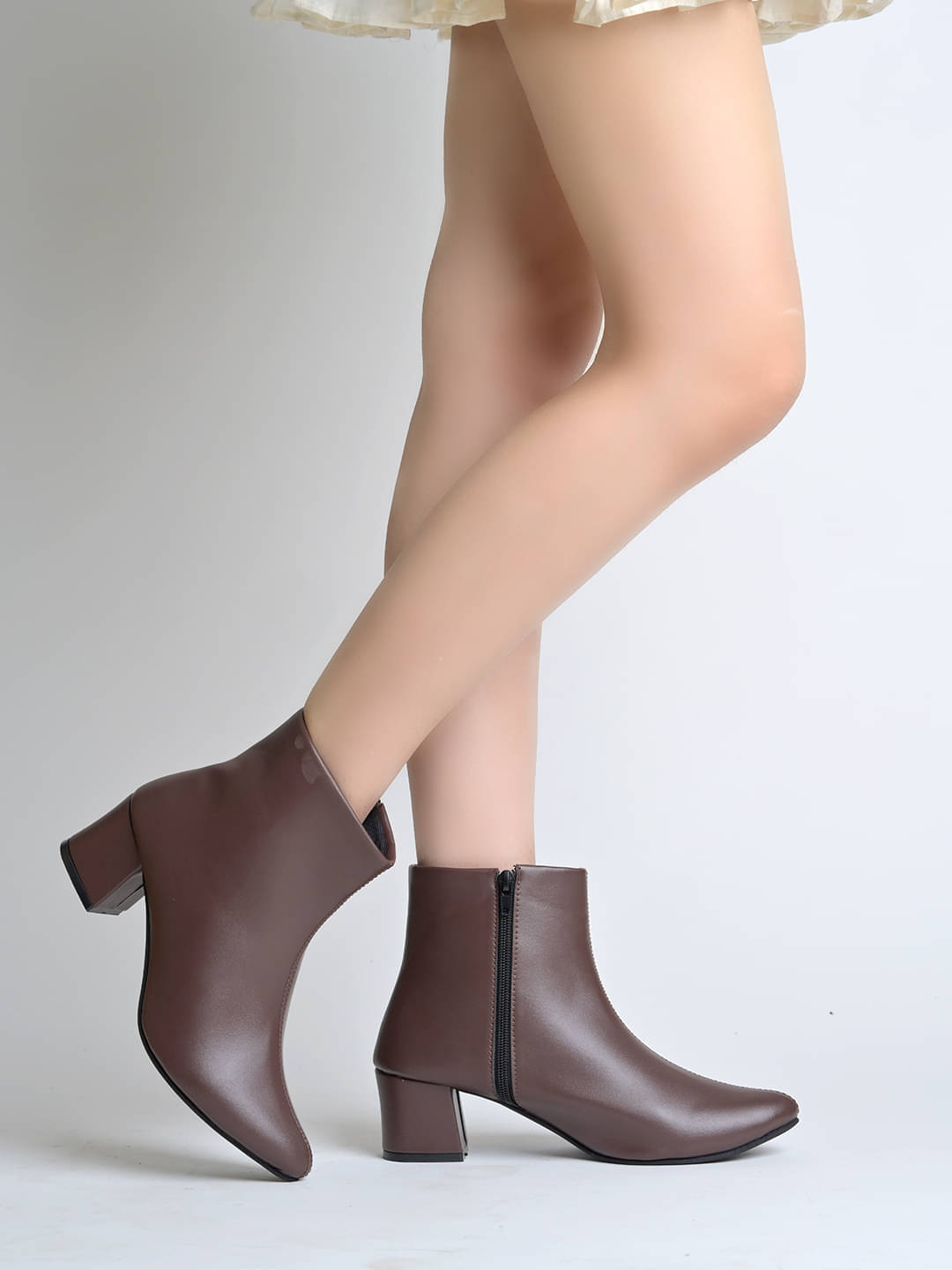 Shoetopia Brown Women's Ankle Length Boots Shoetopia Brown Women's Ankle Length Boots