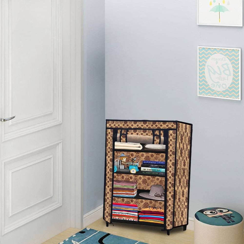     			Spacious Double-Layer Wardrobe with Cover