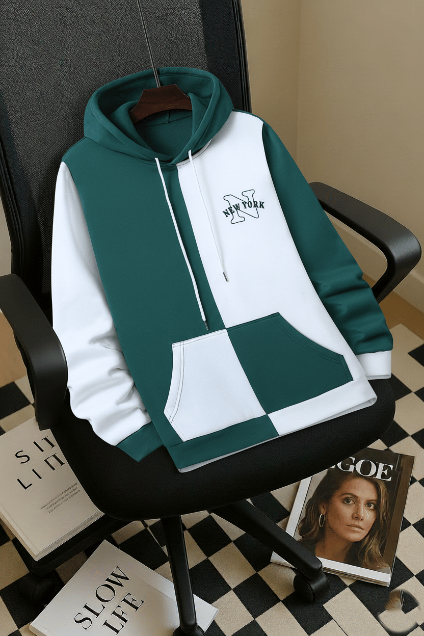     			Try This Cotton Blend Hooded Men's Sweatshirt - Green ( Pack of 1 )