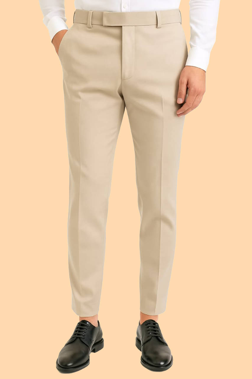     			VALENOR Slim Men's Formal Trouser - Cream ( Pack of 1 )