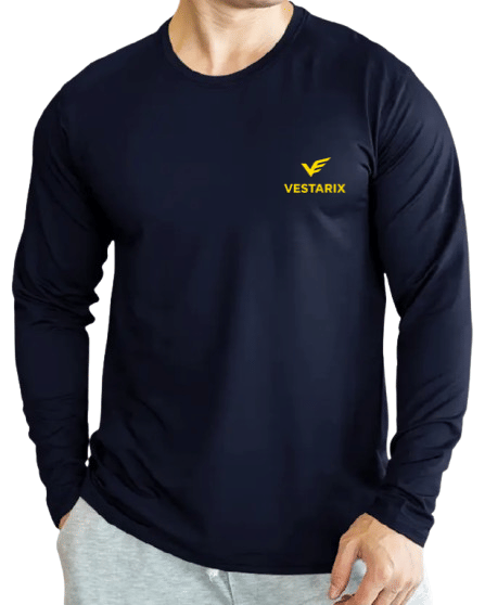 VESTARIX Men Polyester Regular Fit Printed T-Shirt ( Blue ) VESTARIX Men Polyester Regular Fit Printed T-Shirt ( Blue )