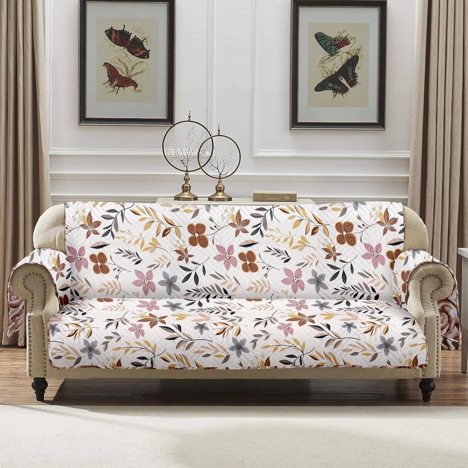     			Wonder Decor 3 Seater Polyester Sofa Cover ( Pack of 1 )