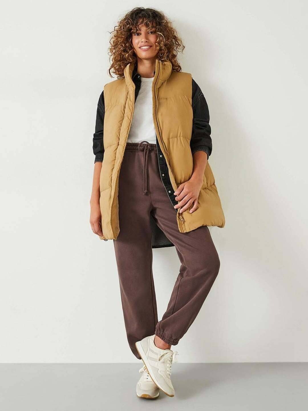     			kotty Women High Neck Puffer Jacket ( Yellow )