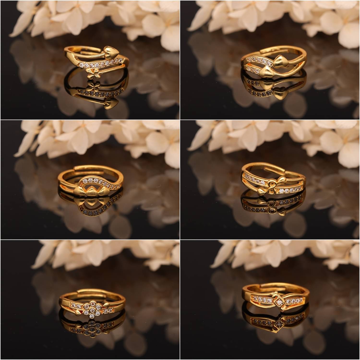 weroxa Gold Rings ( Pack of 6 ) weroxa Gold Rings ( Pack of 6 )