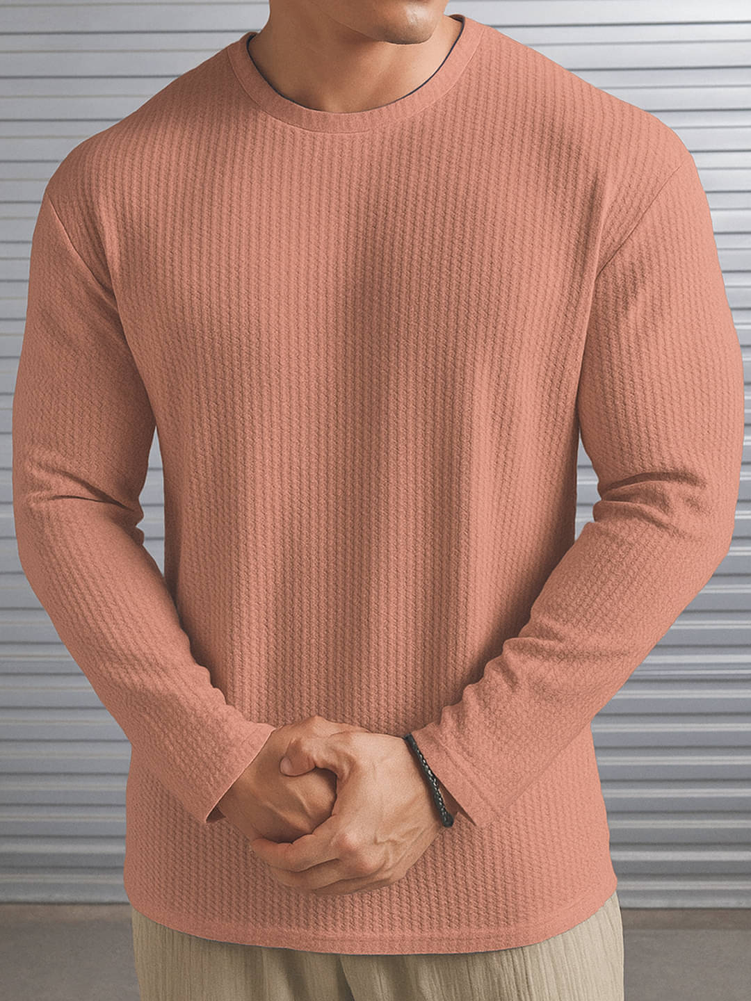     			ADORATE Men Polyester Regular Fit Solid T-Shirt ( Pink )