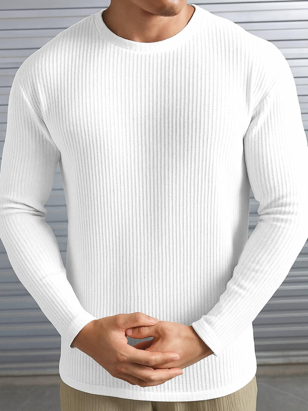     			ADORATE Men Polyester Regular Fit Solid T-Shirt ( White )