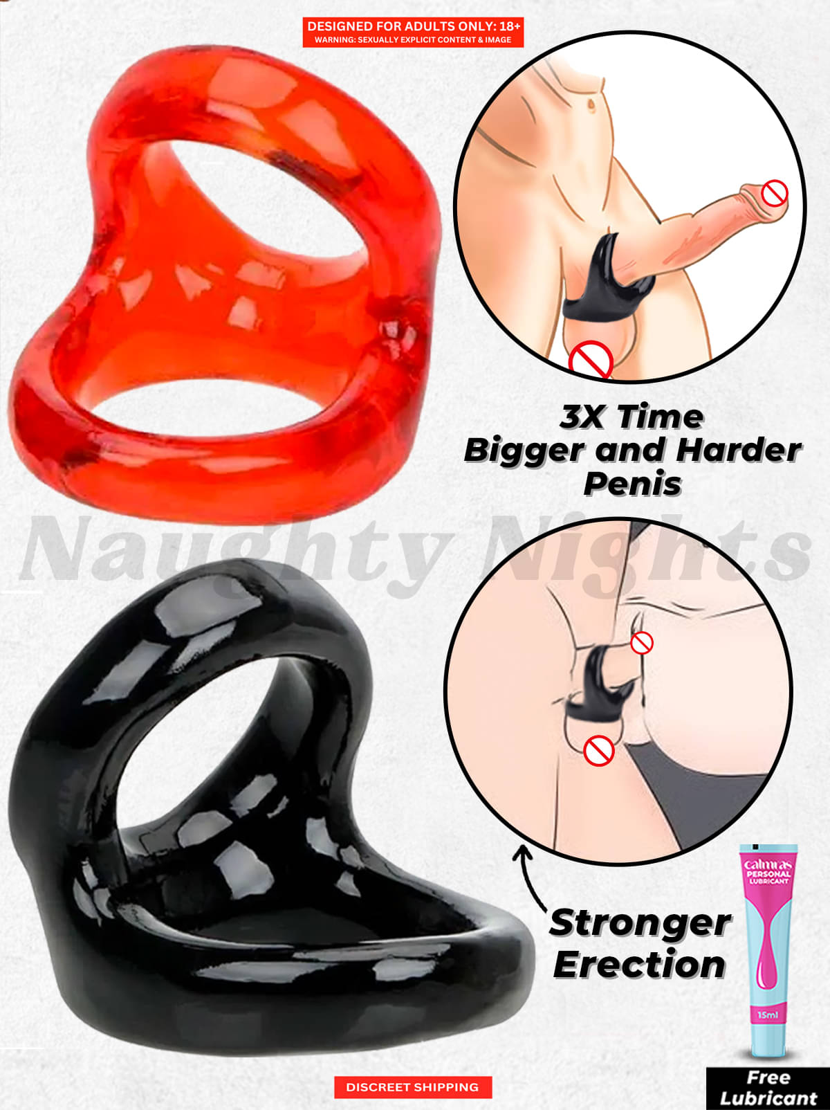 Advance Design Dual Erection Ring- Waterproof Stretchable 2 in One Long Lasting Pleasure Ring Advance Design Dual Erection Ring- Waterproof Stretchable 2 in One Long Lasting Pleasure Ring