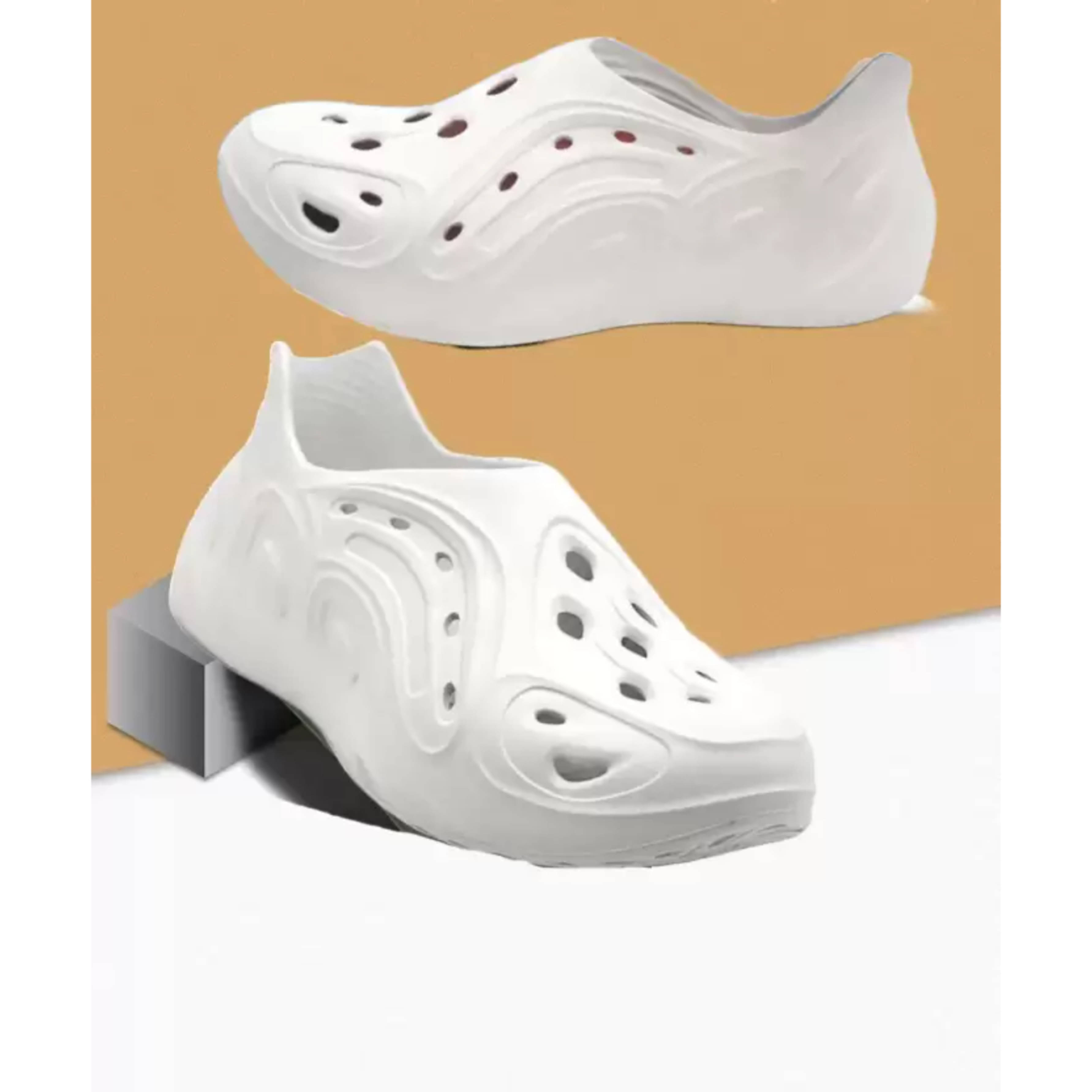     			Airhype - White Men's Clogs