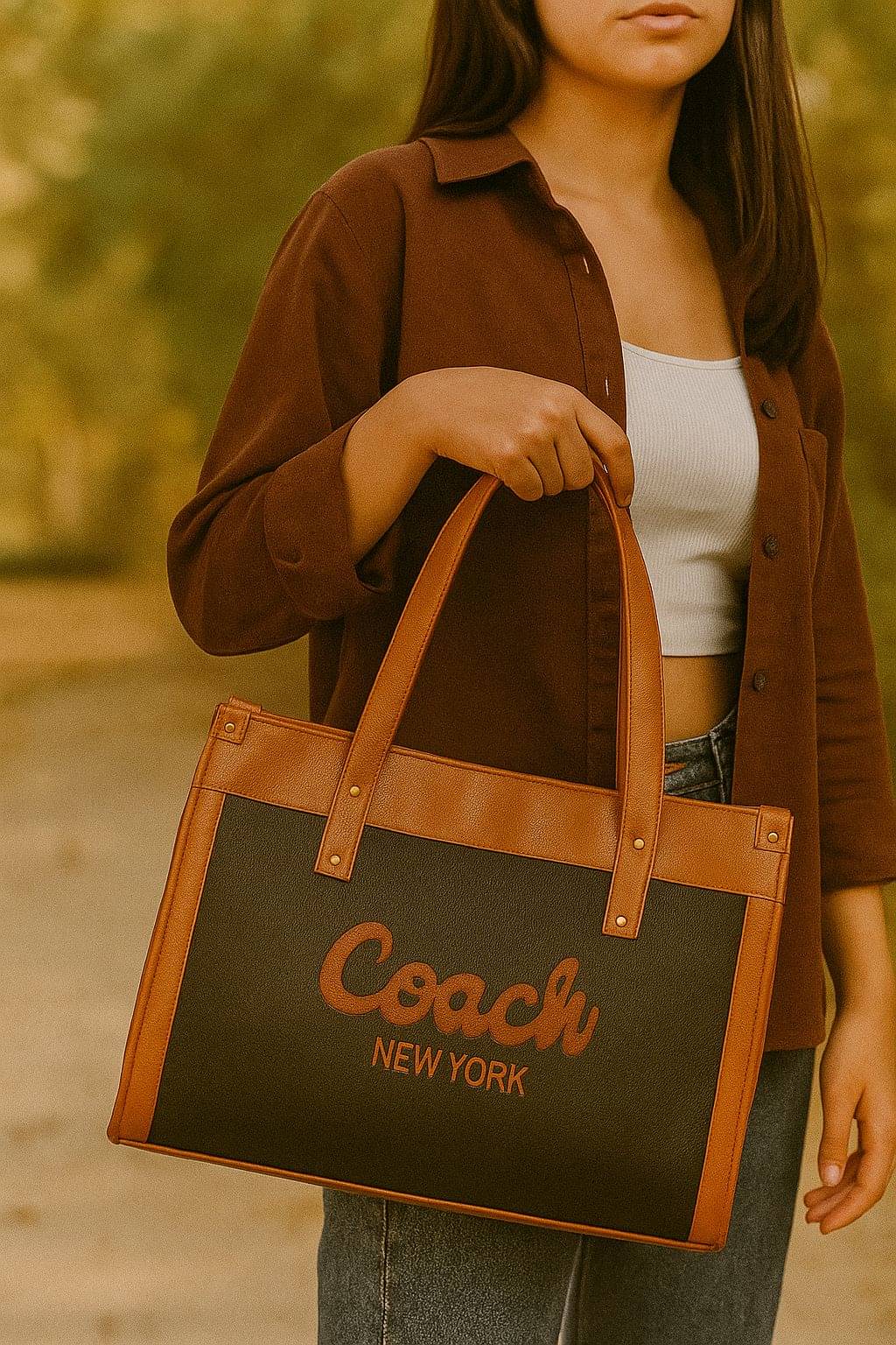     			Ajirse Shoulder Bag Artificial Leather Set of 1 ( Black,Brown )