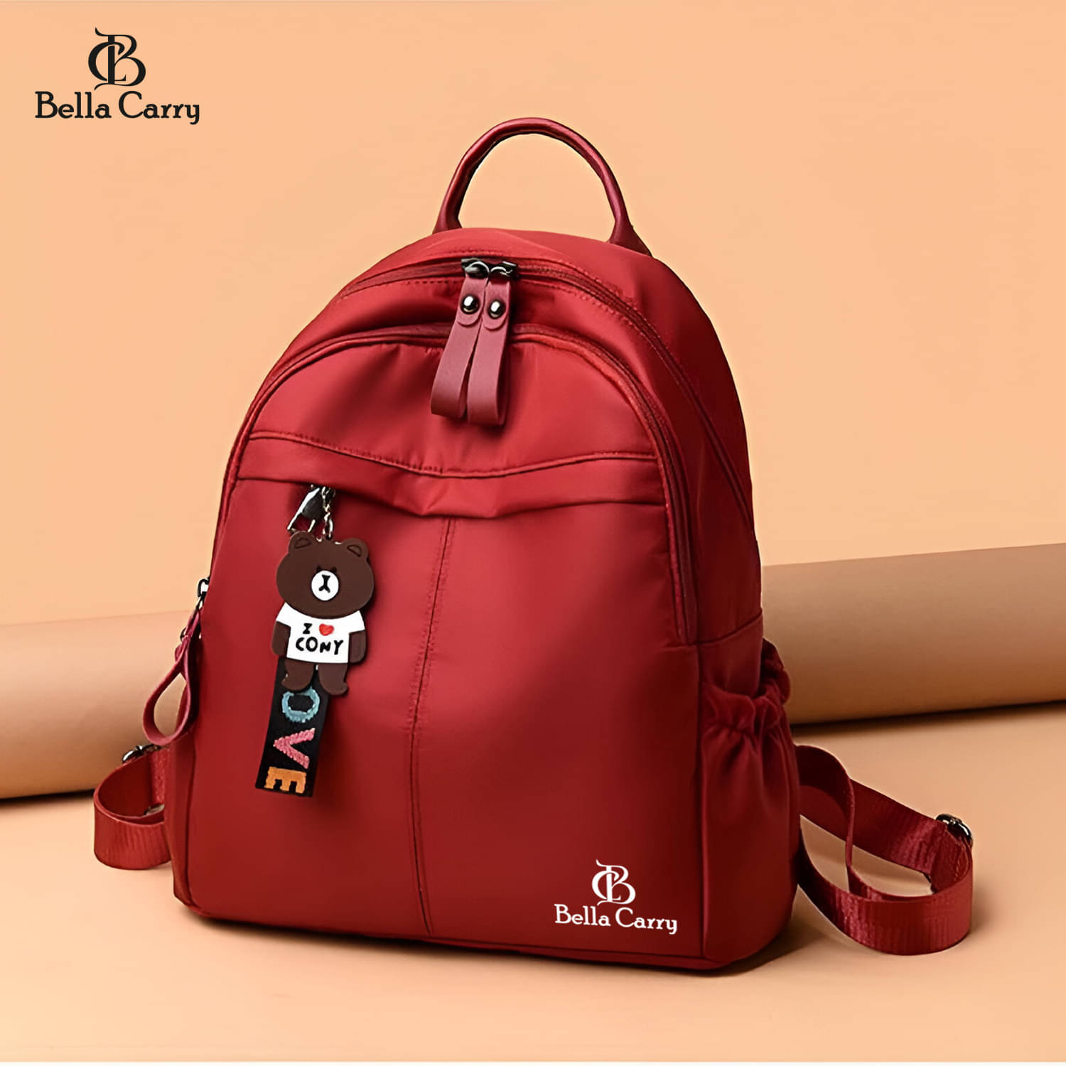     			Bella Carry 17 Ltrs Polyester Backpack *For Girls ( Red )