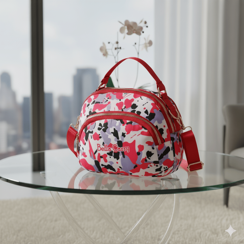     			Bella Carry Handheld Bag Polyster Set of 1 ( Red )