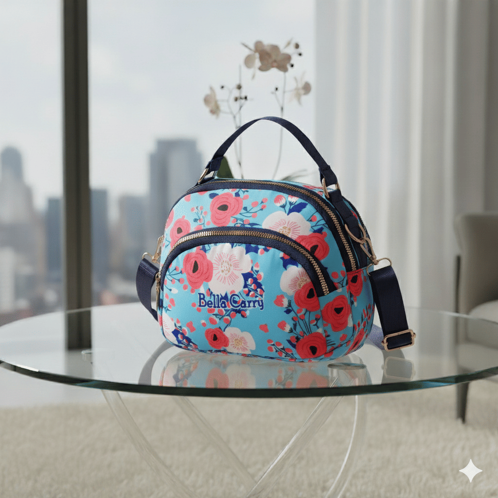     			Bella Carry Handheld Bag Polyster Set of 1 ( Light Blue )