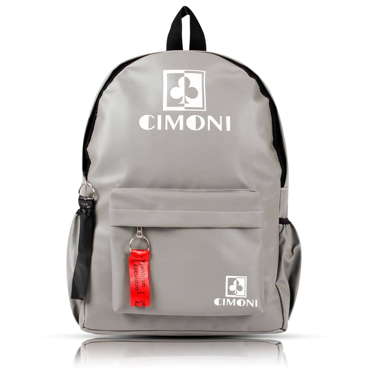    			CIMONI 8 Ltrs Faux Leather Backpack *For Men & Women ( Grey )