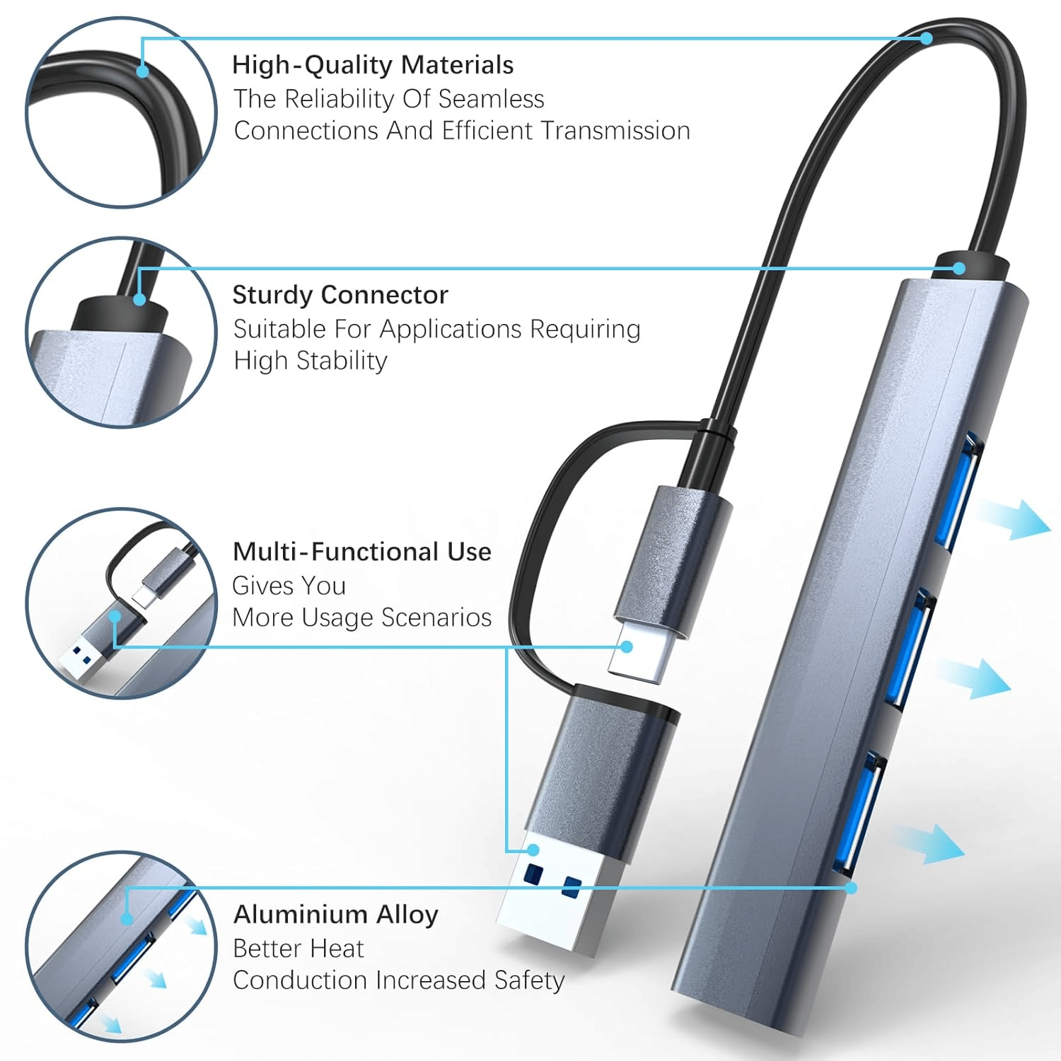     			HUG PUPPY 3 port USB Hub