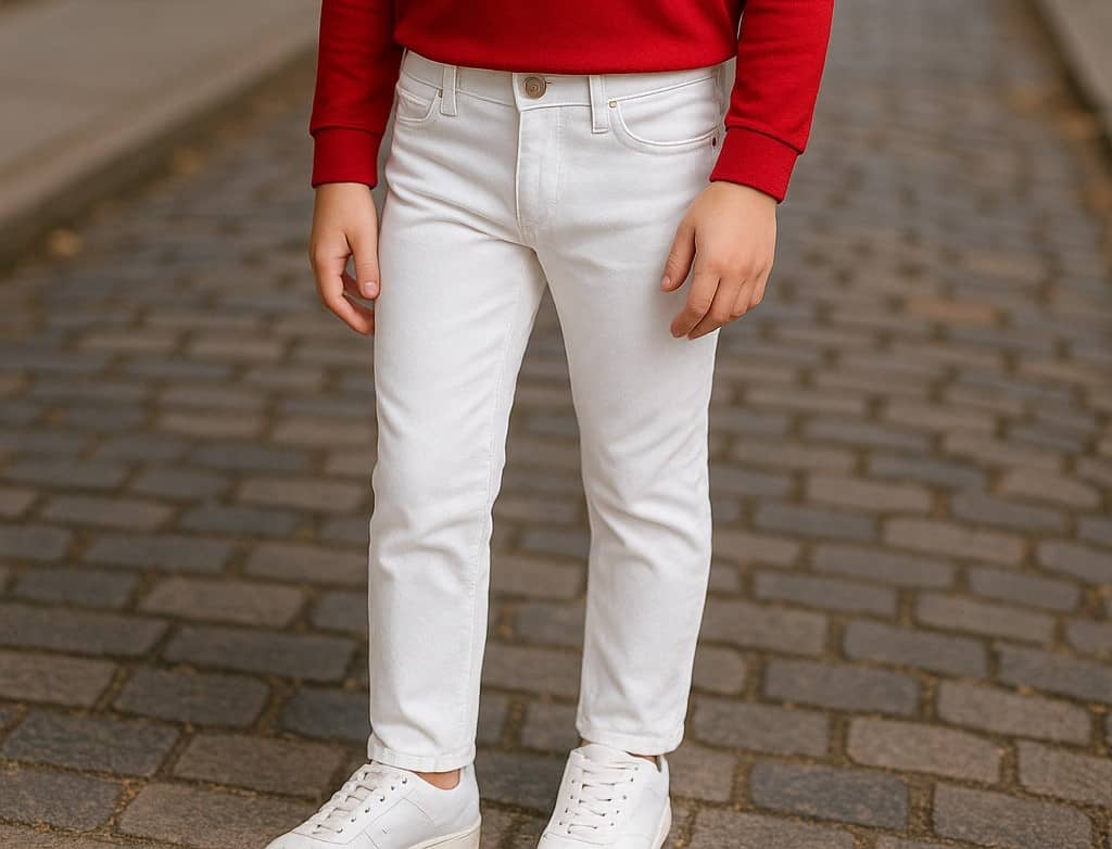 ICONIC ME Pack of 1 Boys 100% Cotton Jeans ( White ) - Jeans | Buy online on ZillyBuy