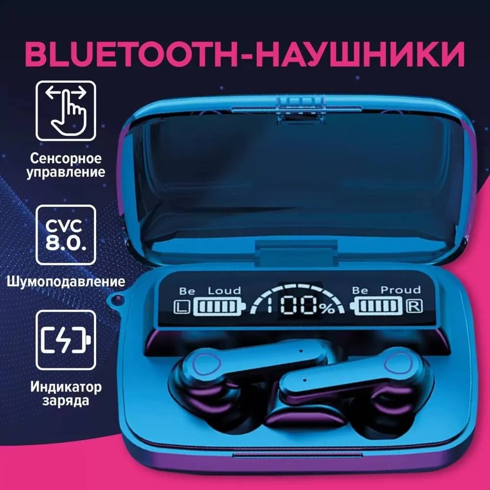     			M19 Wireless Earbuds TWS 5.1 Large Screen Dual LED Digital Display Touch Bluetooth Headphones Mini Compact Portable Sports Waterproof Stereo In Ear