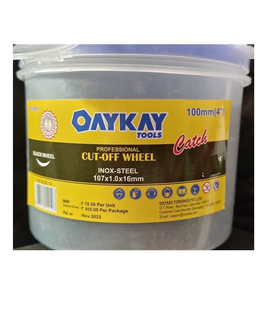     			Oaykay Tools Catch Professional Double Net Cut off Wheels for Metal and Stainless Steel Cutting using Angle Grinder, Black (Pack of 25pcs)
