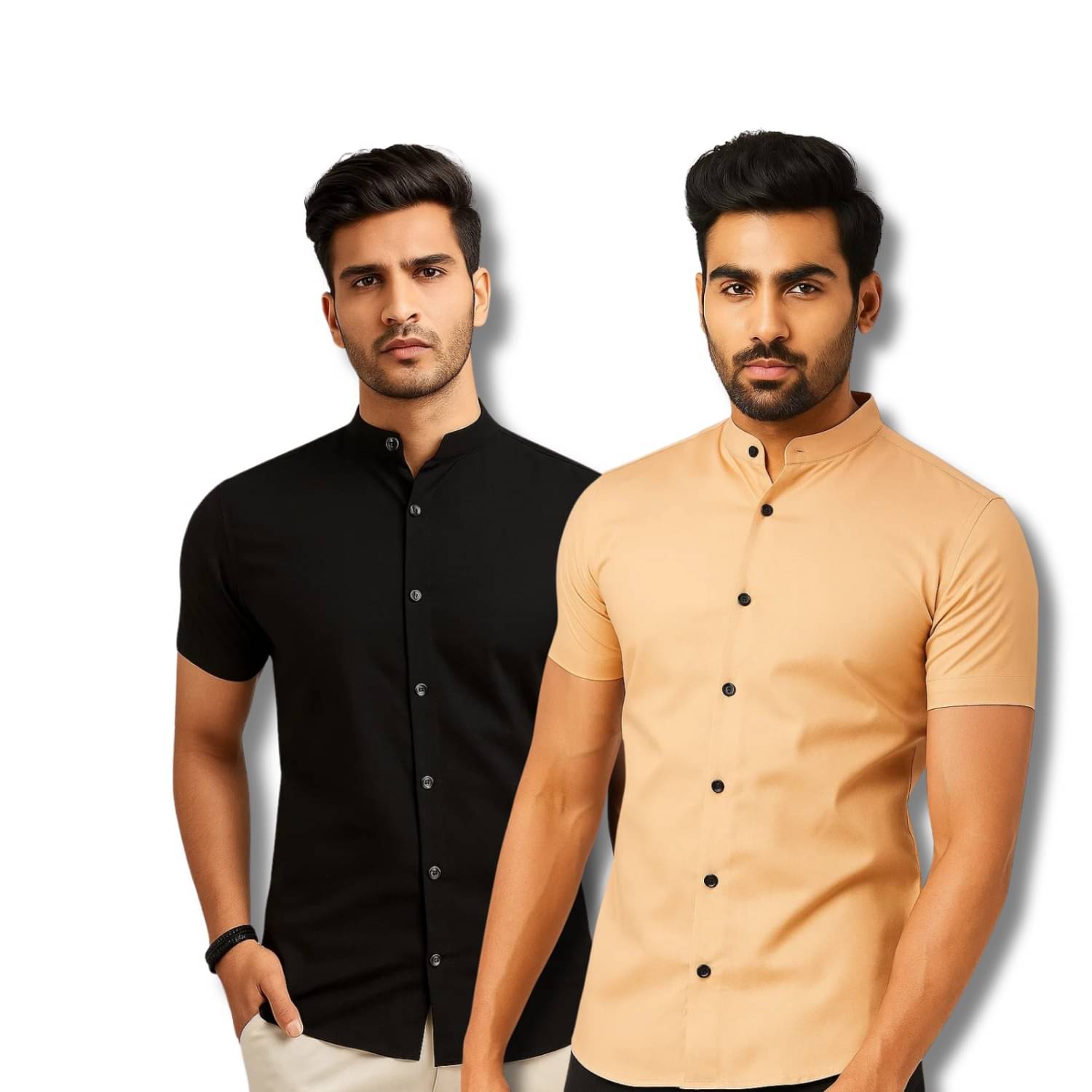 RAREMARK Cotton Blend Regular Fit Solids Half Sleeves Men's Casual Shirt - Black ( Pack of 2 ) RAREMARK Cotton Blend Regular Fit Solids Half Sleeves Men's Casual Shirt - Black ( Pack of 2 )