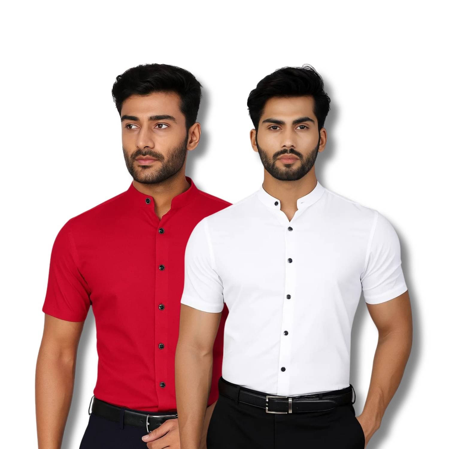 RAREMARK Cotton Blend Regular Fit Solids Half Sleeves Men's Casual Shirt - Red ( Pack of 2 )     			RAREMARK Cotton Blend Regular Fit Solids Half Sleeves Men's Casual Shirt - Red ( Pack of 2 )