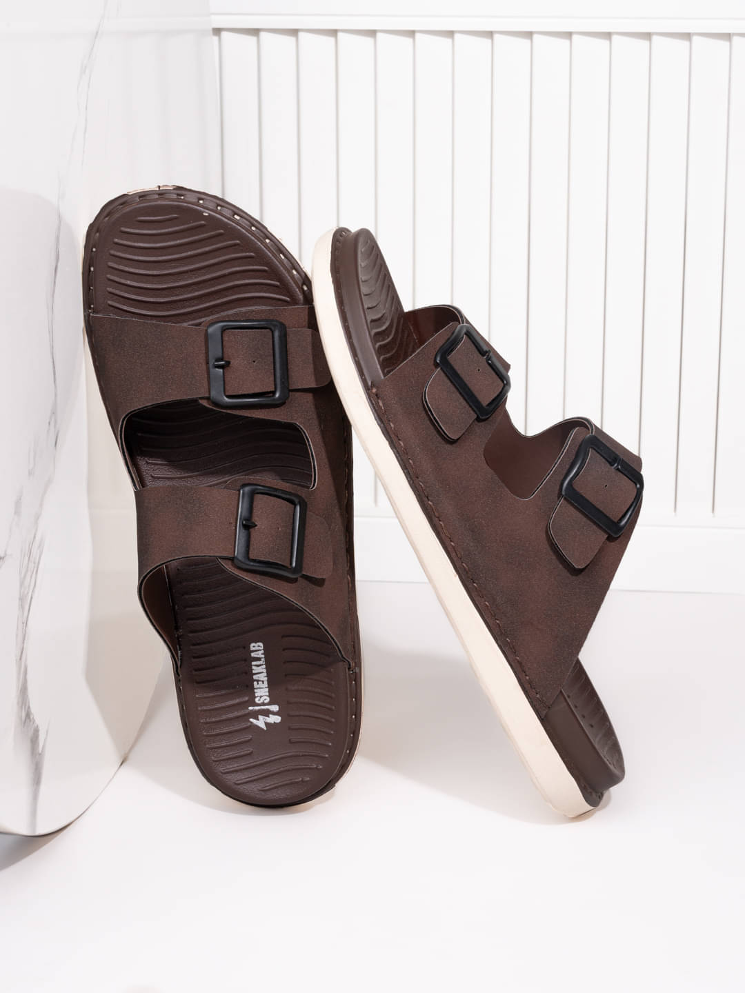     			Sneaklab - Brown Men's Sandals