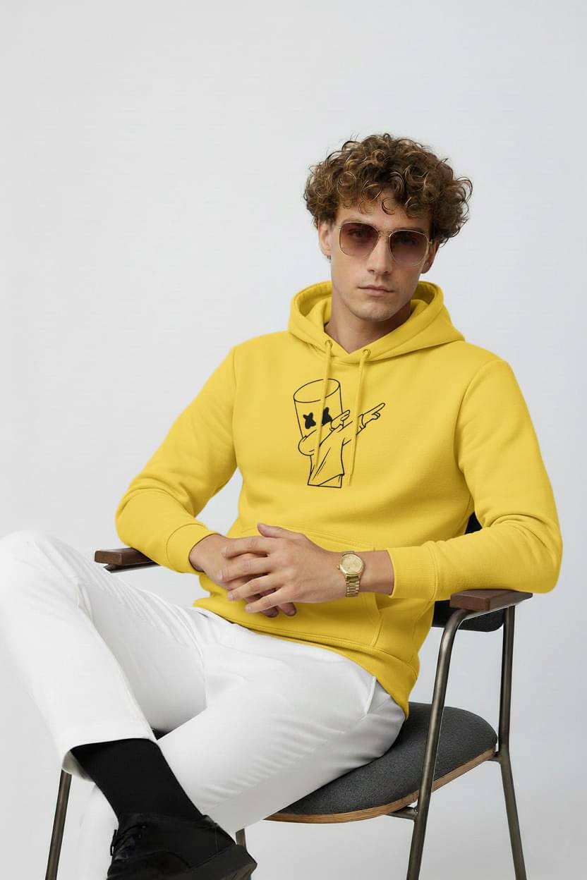     			Try This Cotton Blend Hooded Men's Sweatshirt - Yellow ( Pack of 1 )