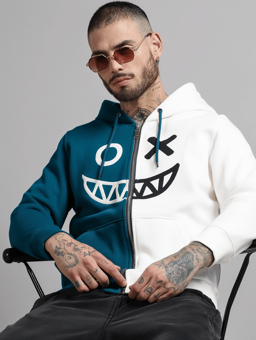     			Try This Cotton Blend Hooded Men's Sweatshirt - Green ( Pack of 1 )