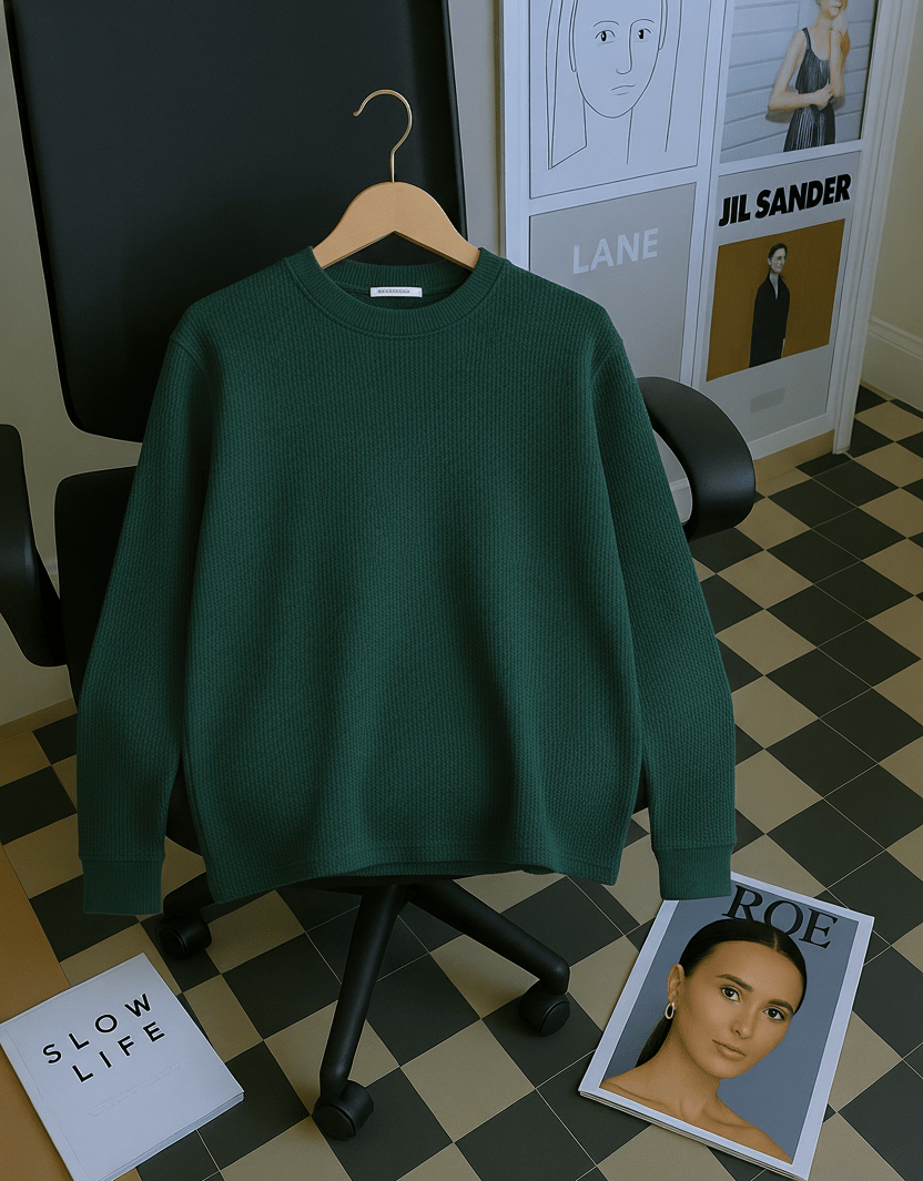     			Try This Cotton Blend Round Neck Men's Sweatshirt - Green ( Pack of 1 )
