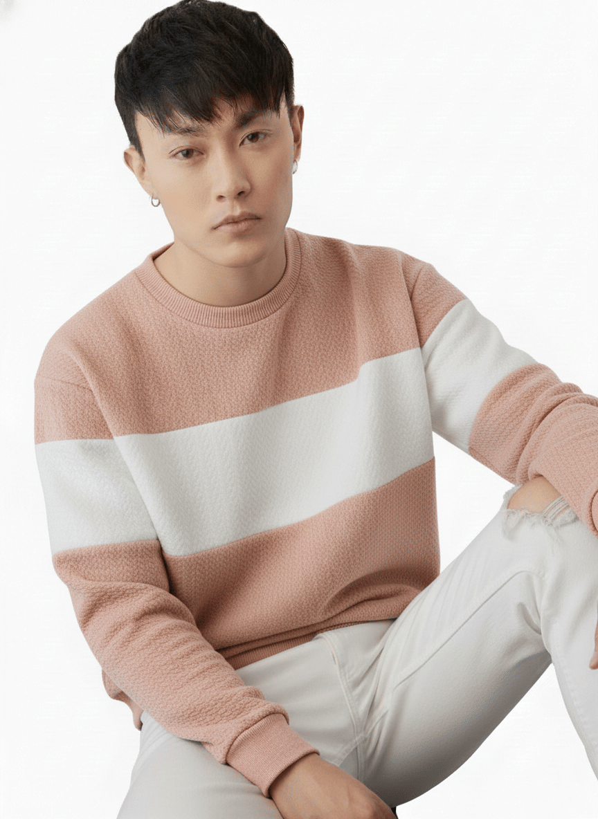 Try This Men Cotton Blend Regular Fit Colorblock T-Shirt ( Pink ) Try This Men Cotton Blend Regular Fit Colorblock T-Shirt ( Pink )