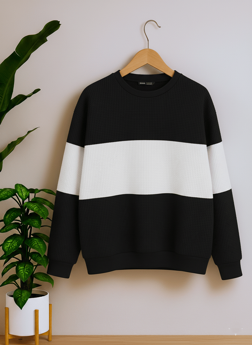 Try This Men Cotton Blend Regular Fit Colorblock T-Shirt ( Black ) Try This Men Cotton Blend Regular Fit Colorblock T-Shirt ( Black )