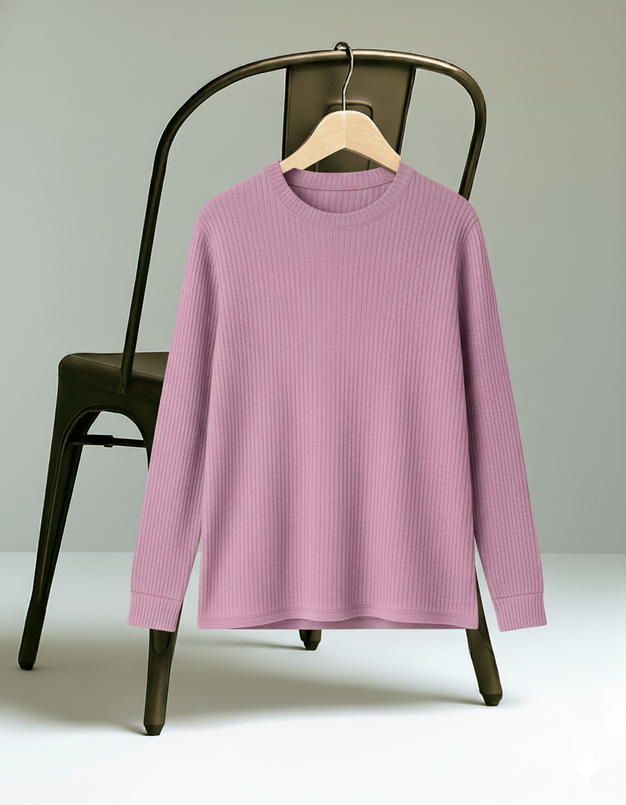     			Try This Men Cotton Blend Regular Fit Solid T-Shirt ( Purple )