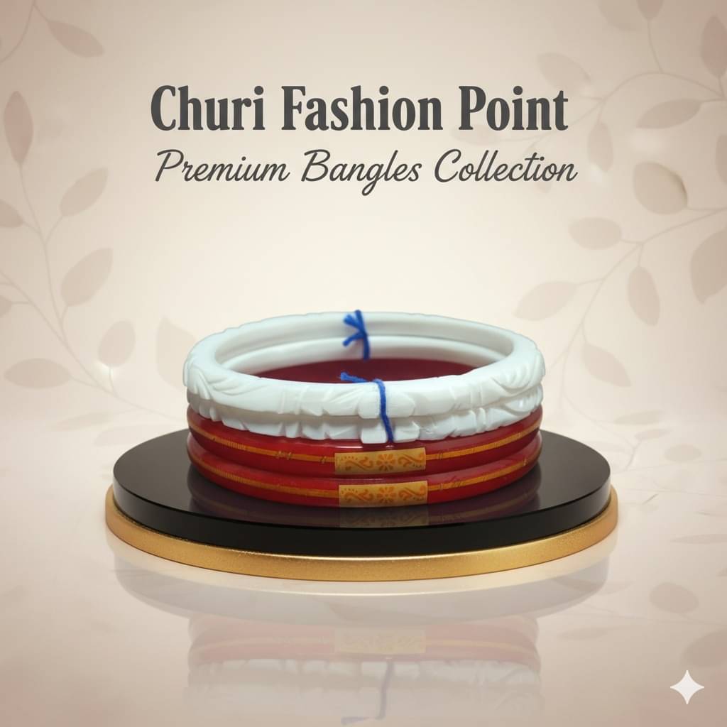 CHURI FASHON POINT White Bangle ( Pack of 4 ) CHURI FASHON POINT White Bangle ( Pack of 4 )