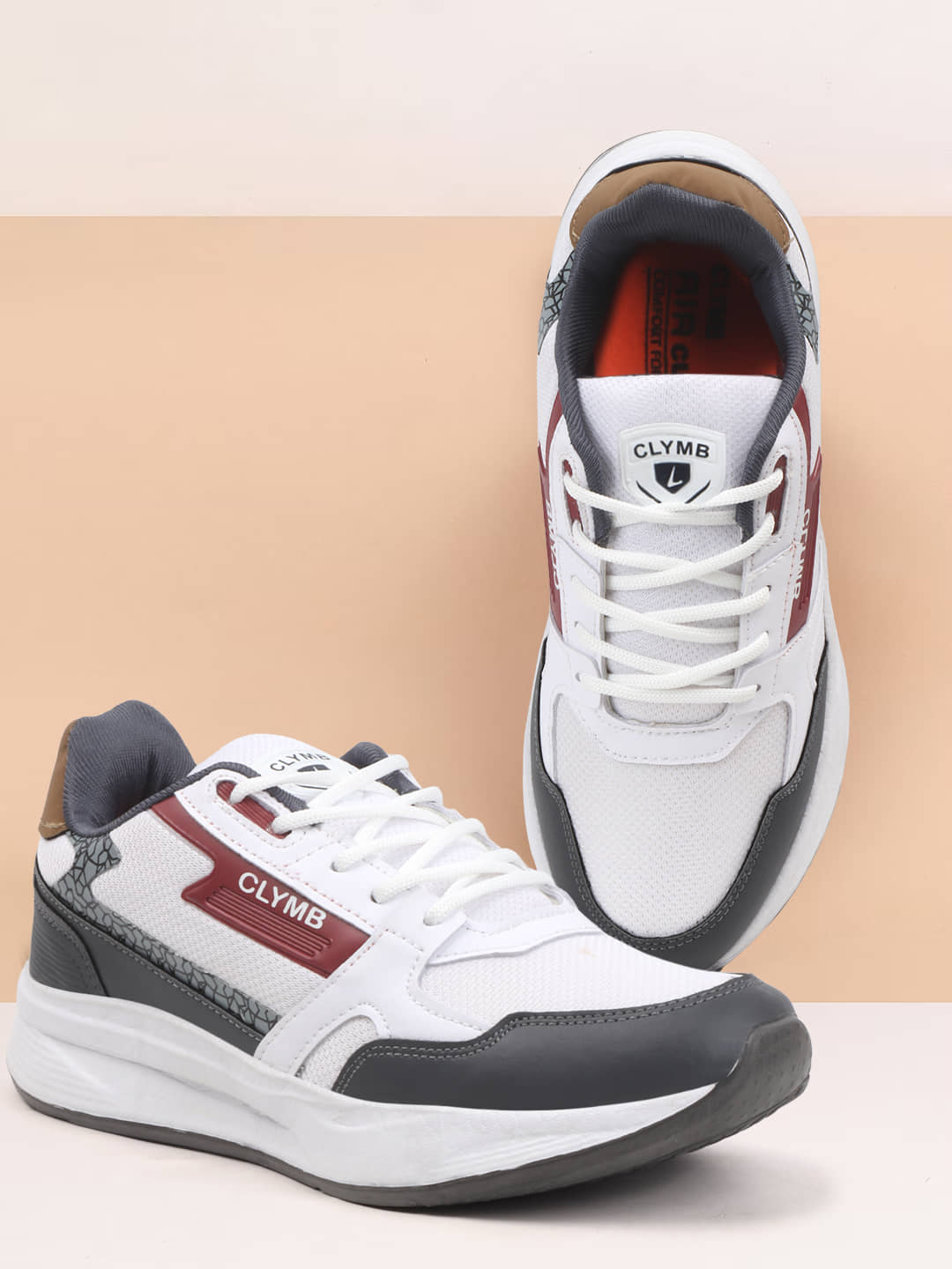 Clymb Gray Men's Sports Running Shoes - Sports Shoes | Buy online on ZillyBuy