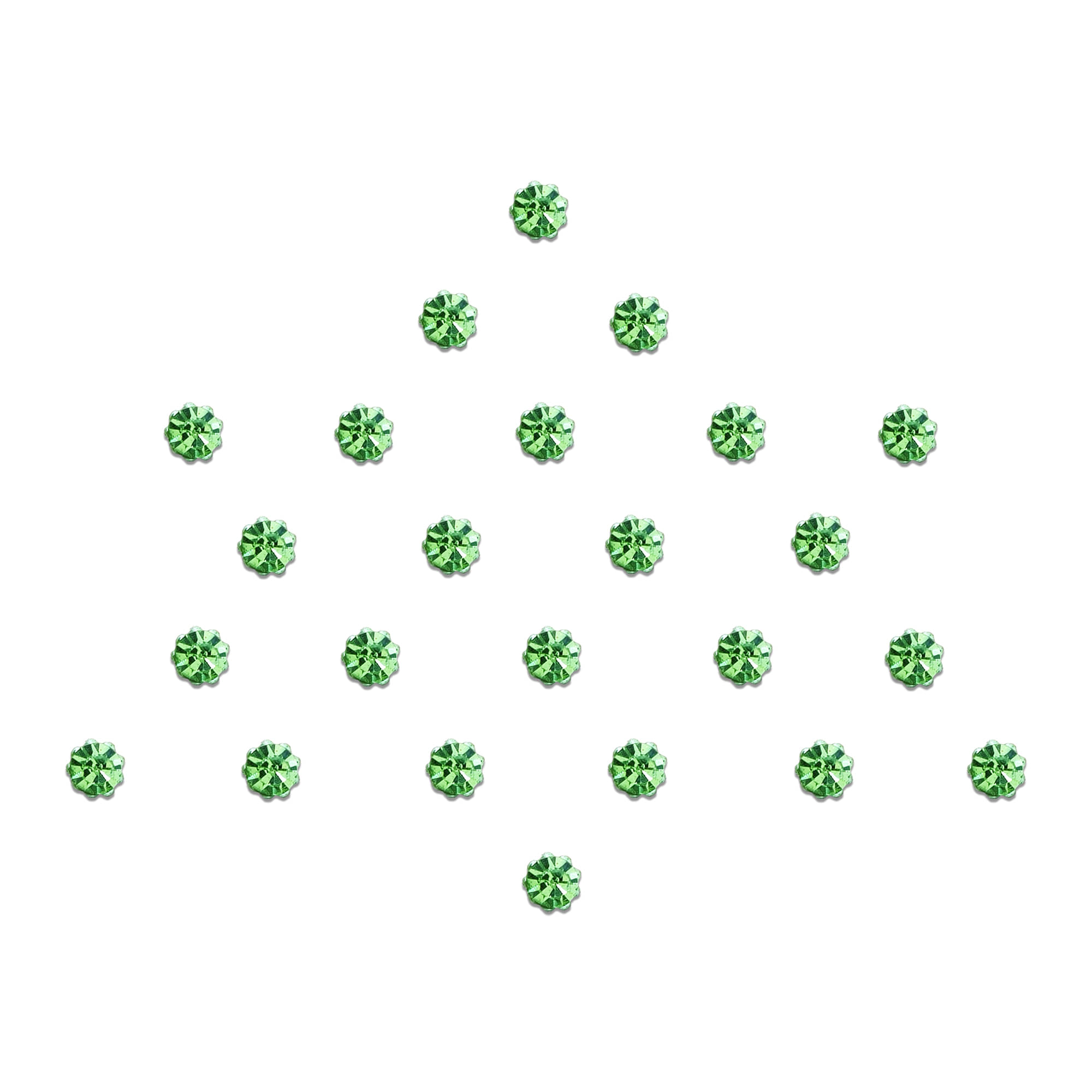     			Comet Busters 24 Pcs Traditional Green Diamond Dot Bindi Made with Premium Diamond
