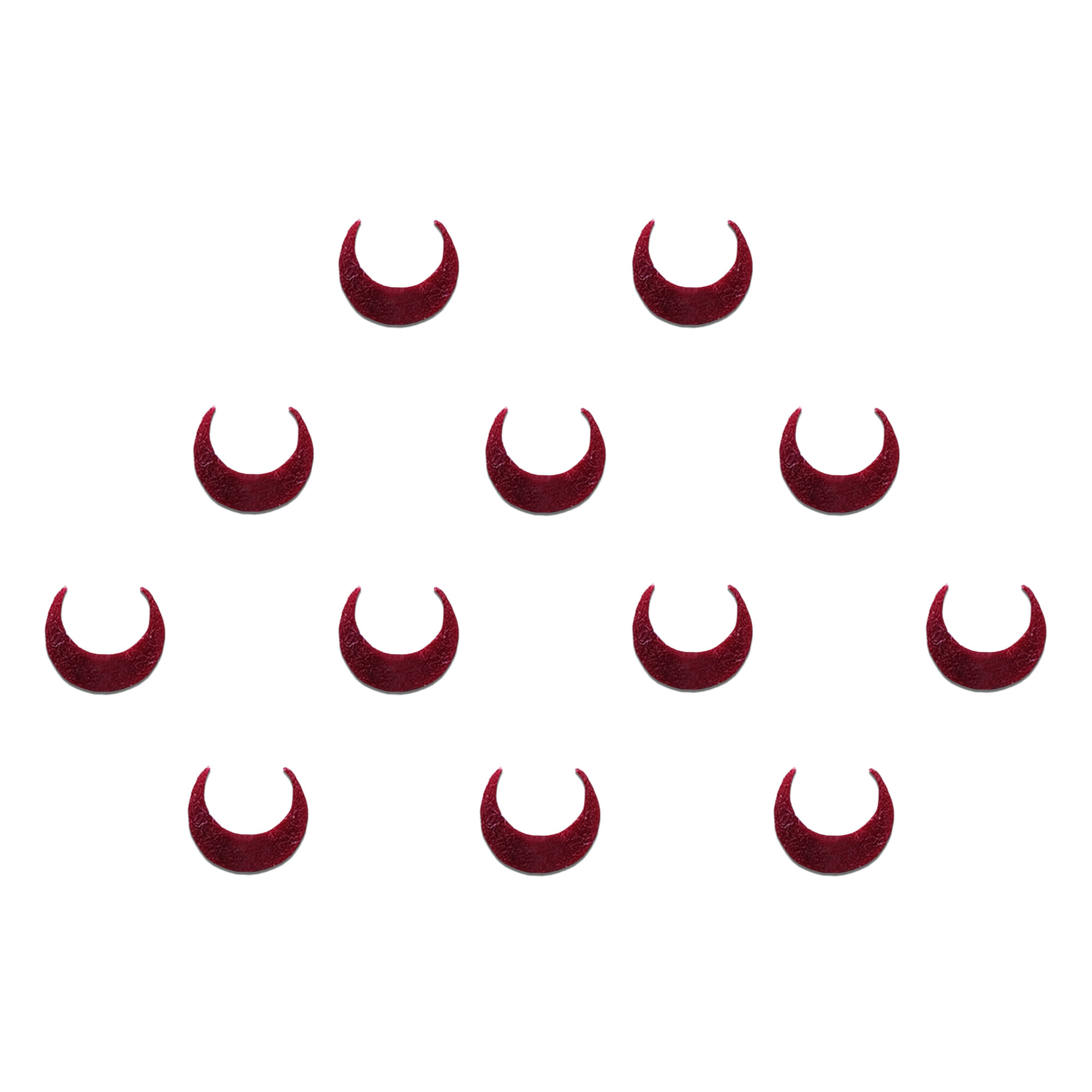     			Comet Blusters 12 Pcs Traditional Maroon Moon Bindi Made with Premium Velvet