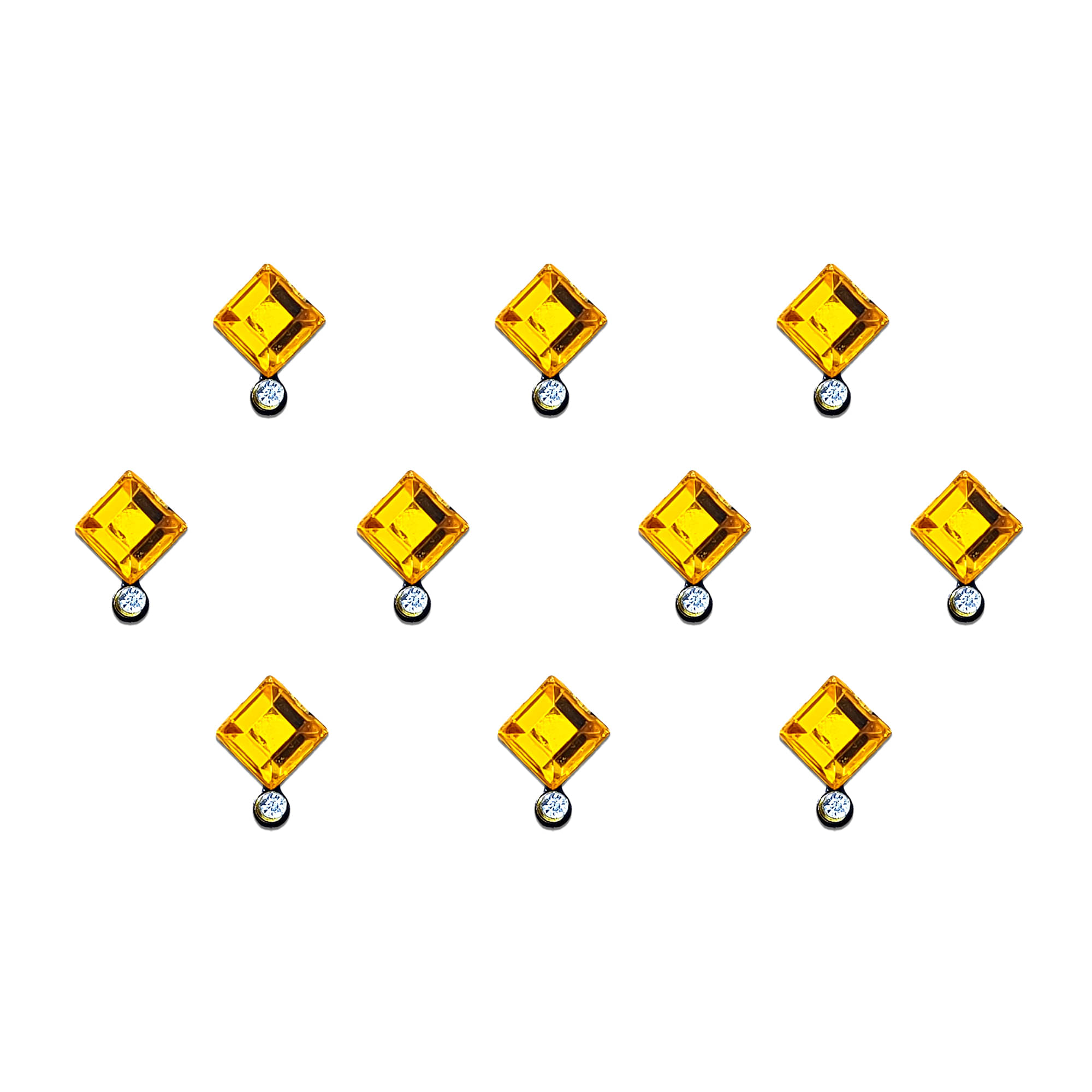     			Comet Blusters 10 Pcs Elegant Multicolor, Black Fusion Abstract Bindi for Casual Wear