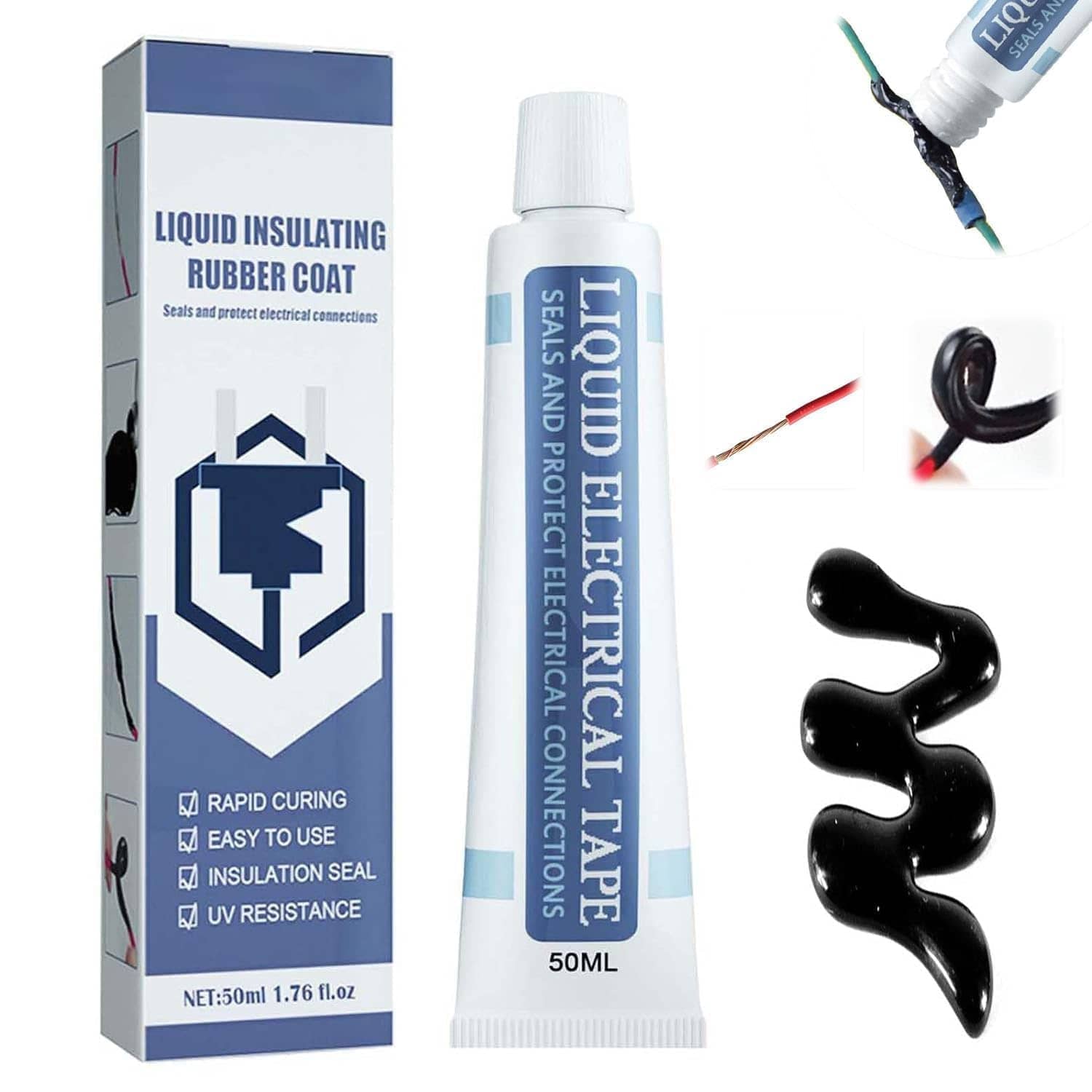 Liquid Insulation Tape For Wire & Cable Repair, Waterproof & Temperature Resistance, Electronic Cable Sealant Anti UV Fast Dry Glue For Home, Industrial Use, Insulating Rubber Coat. - Stationery | Buy online on ZillyBuy